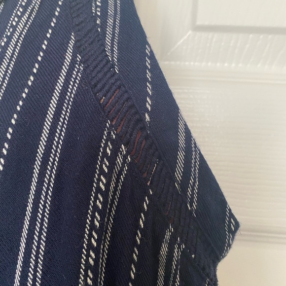 Target Mossimo Women’s High Neck Tank | Navy & White Stripes | Medium - Picture 4 of 5